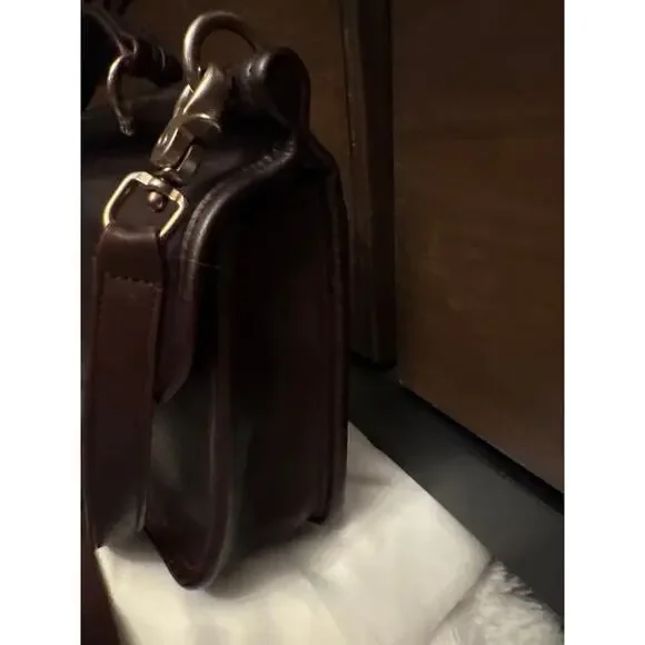 Vintage Coach City Willis Rare Mahogany Bag Restored - Picture 6 of 10